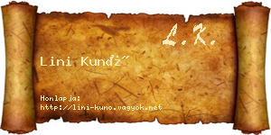 Lini Kunó névjegykártya